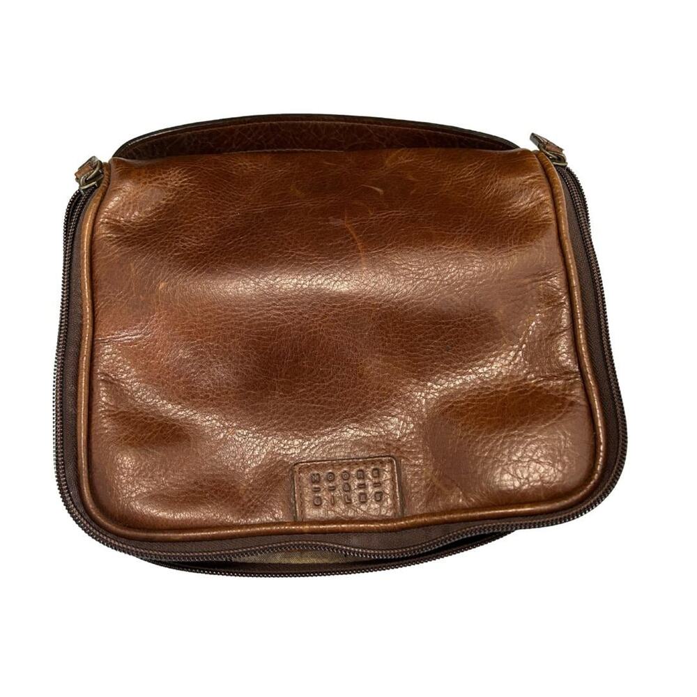 Moore & Giles Luxury Leather Toiletry Kit - Vintage Leather Hanging Travel Bag